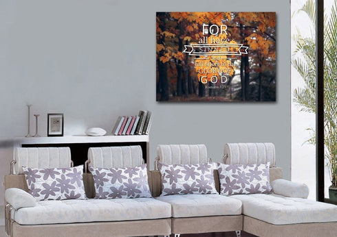 Romans 3:23 For all Have Sinned Canvas Wall Art Print