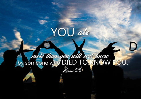 Romans 5:8 Canvas Wall Art Print