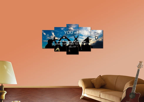 Romans 5:8 Canvas Wall Art Print