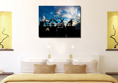 Romans 5:8 Canvas Wall Art Print
