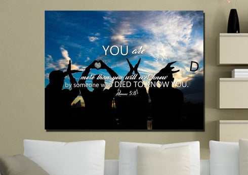 Romans 5:8 Canvas Wall Art Print