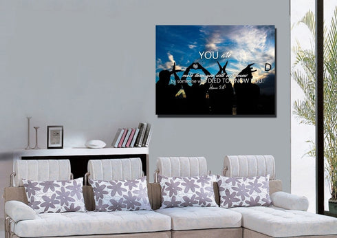 Romans 5:8 Canvas Wall Art Print