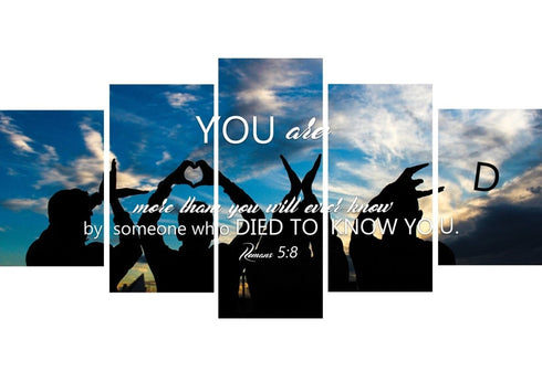 Romans 5:8 Canvas Wall Art Print