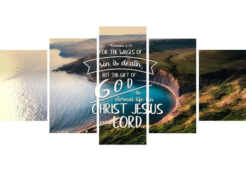 Romans 6:23 The Gift of God is Eternal Life Canvas Wall Art Print
