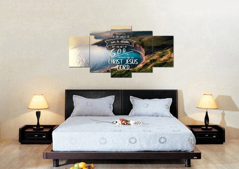 Romans 6:23 The Gift of God is Eternal Life Canvas Wall Art Print