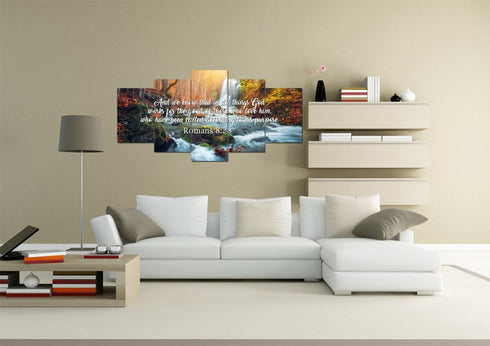 Romans 8:28 God works for the Good Canvas Wall Art Print