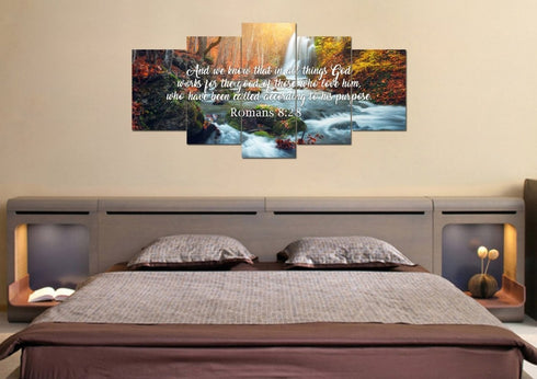 Romans 8:28 God works for the Good Canvas Wall Art Print