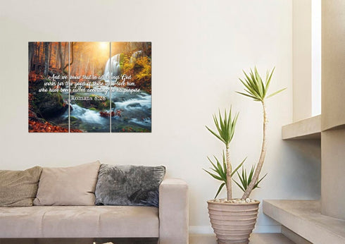 Romans 8:28 God works for the Good Canvas Wall Art Print