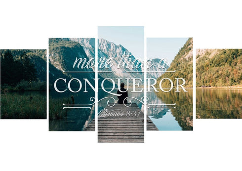 Romans 8:37 Canvas Wall Art Print - Christian Walls