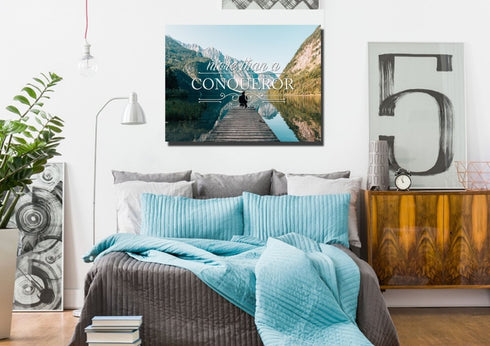 Romans 8:37 Canvas Wall Art Print - Christian Walls
