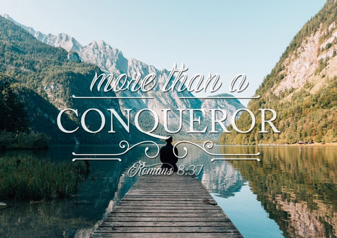 Romans 8:37 Canvas Wall Art Print - Christian Walls