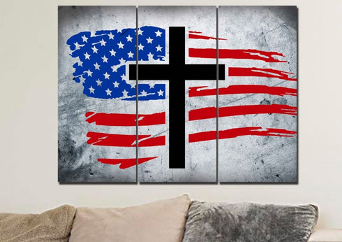 Rugged Look #11 American Flag Patriotic Wall Art