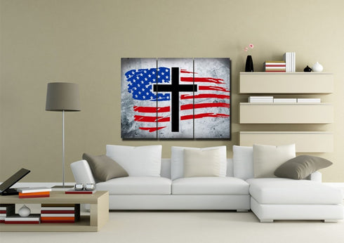 Rugged Look #11 American Flag Patriotic Wall Art