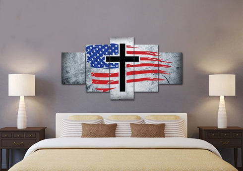 Rugged Look #11 American Flag Patriotic Wall Art