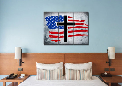 Rugged Look #11 American Flag Patriotic Wall Art