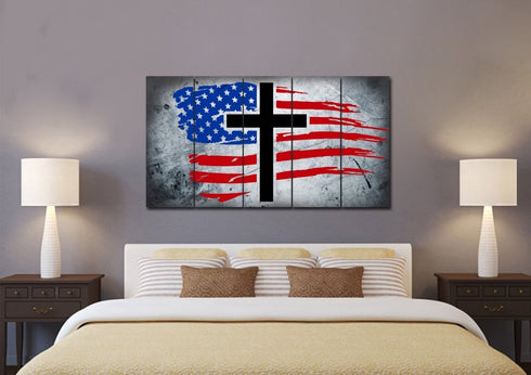 Rugged Look #11 American Flag Patriotic Wall Art