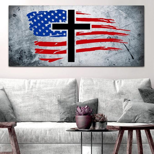 Rugged Look #11 American Flag Patriotic Wall Art