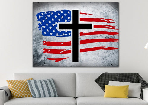 Rugged Look #11 American Flag Patriotic Wall Art