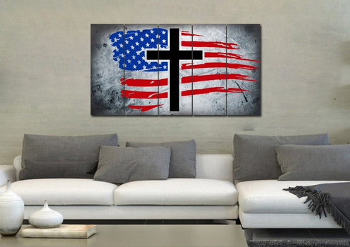 Rugged Look #11 American Flag Patriotic Wall Art