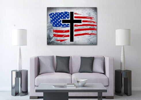 Rugged Look #11 American Flag Patriotic Wall Art