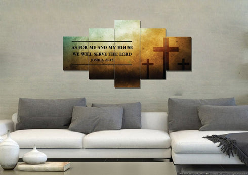 Rustic Crosses #7 As for Me and My House We will Serve the Lord Wall Art
