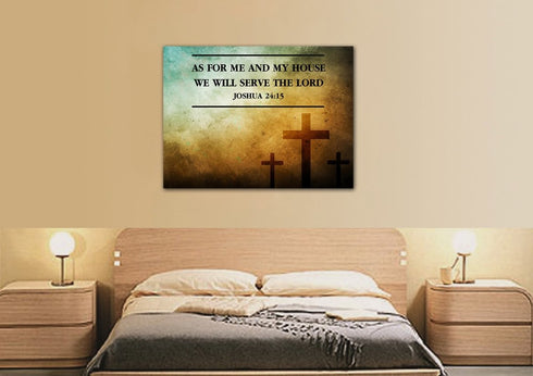 Rustic Crosses #7 As for Me and My House We will Serve the Lord Wall Art