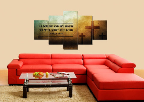 Rustic Crosses #7 As for Me and My House We will Serve the Lord Wall Art