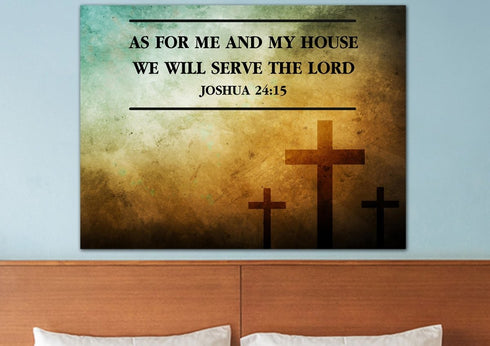 Rustic Crosses #7 As for Me and My House We will Serve the Lord Wall Art