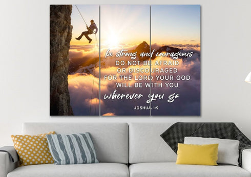 Scaling Mountains #2 Joshua 1:9 Be Strong and Courageous Wall Art