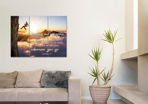 Scaling Mountains #2 Joshua 1:9 Be Strong and Courageous Wall Art