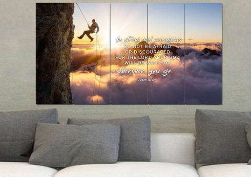 Scaling Mountains #2 Joshua 1:9 Be Strong and Courageous Wall Art