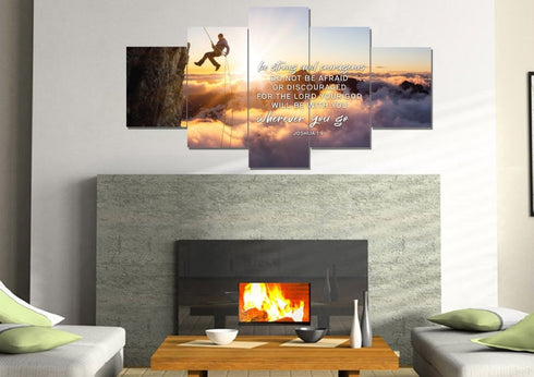 Scaling Mountains #2 Joshua 1:9 Be Strong and Courageous Wall Art