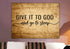 Scratched Table #13 Give it to God and Go to Sleep Sign