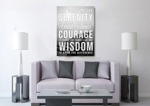 Serenity Prayer #1 'God Grant Me Serenity' Framed Canvas Print