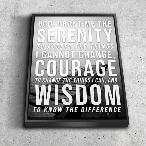 Serenity Prayer #1 'God Grant Me Serenity' Framed Canvas Print
