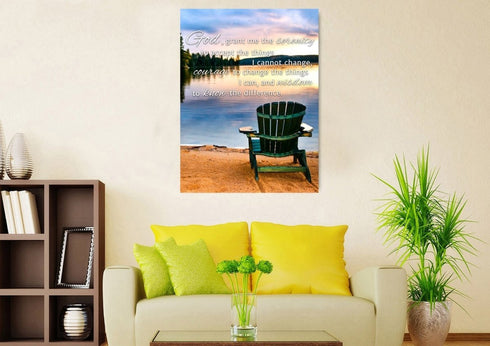 Serenity Prayer #10 'God Grant Me Serenity' Framed Canvas Print