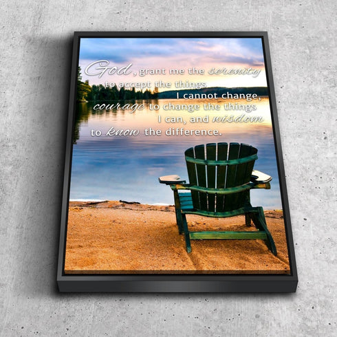 Serenity Prayer #10 'God Grant Me Serenity' Framed Canvas Print