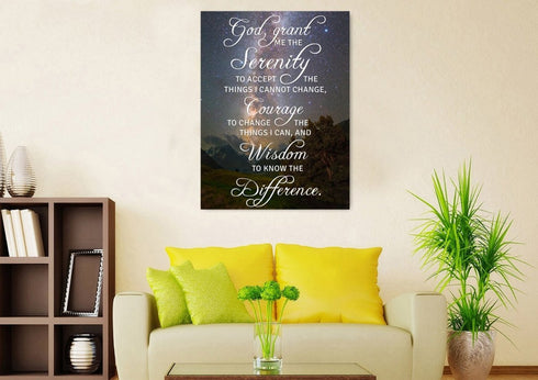 Serenity Prayer #3 'God Grant Me Serenity' Framed Canvas Print