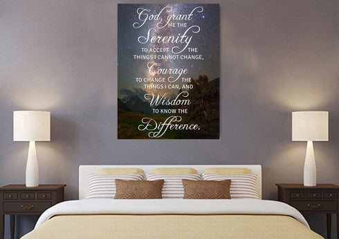 Serenity Prayer #3 'God Grant Me Serenity' Framed Canvas Print
