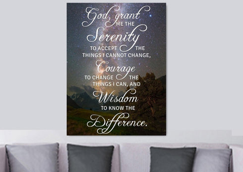 Serenity Prayer #3 'God Grant Me Serenity' Framed Canvas Print