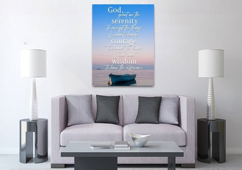 Serenity Prayer #4 'God Grant Me Serenity' Framed Canvas Print