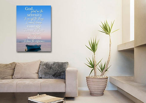 Serenity Prayer #4 'God Grant Me Serenity' Framed Canvas Print