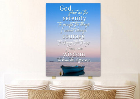 Serenity Prayer #4 'God Grant Me Serenity' Framed Canvas Print