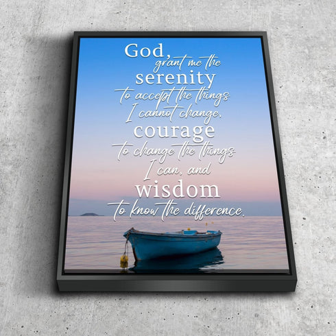 Serenity Prayer #4 'God Grant Me Serenity' Framed Canvas Print