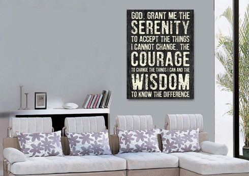 Serenity Prayer #5 'God Grant Me Serenity' Framed Canvas Print