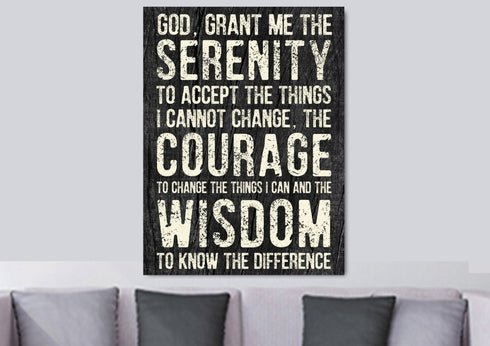 Serenity Prayer #5 'God Grant Me Serenity' Framed Canvas Print