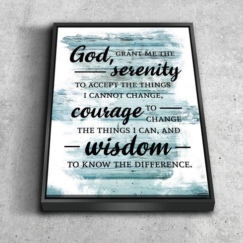 Serenity Prayer #6 'God Grant Me Serenity' Framed Canvas Print