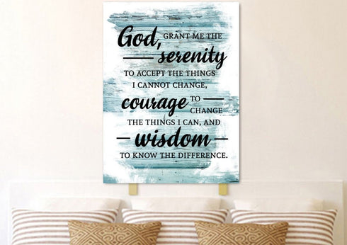 Serenity Prayer #6 'God Grant Me Serenity' Framed Canvas Print