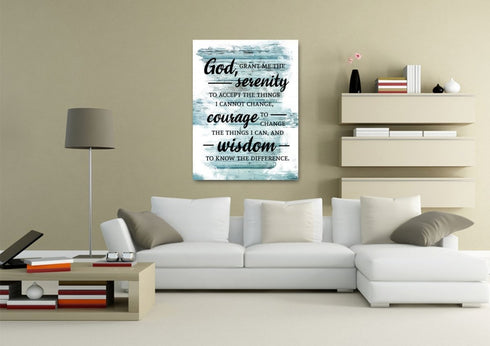 Serenity Prayer #6 'God Grant Me Serenity' Framed Canvas Print