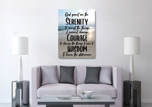 Serenity Prayer #8 'God Grant Me Serenity' Framed Canvas Print